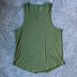 NWT J. Crew olive green tank top